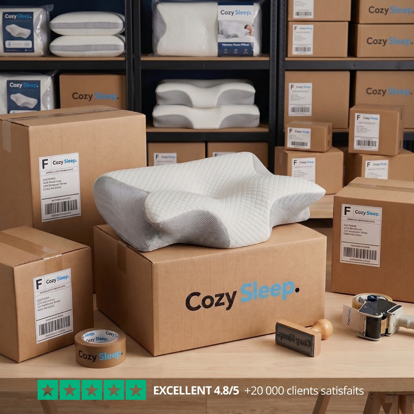 Cozy Sleep™ 2.0 — L'Oreiller Cervical Orthopédique