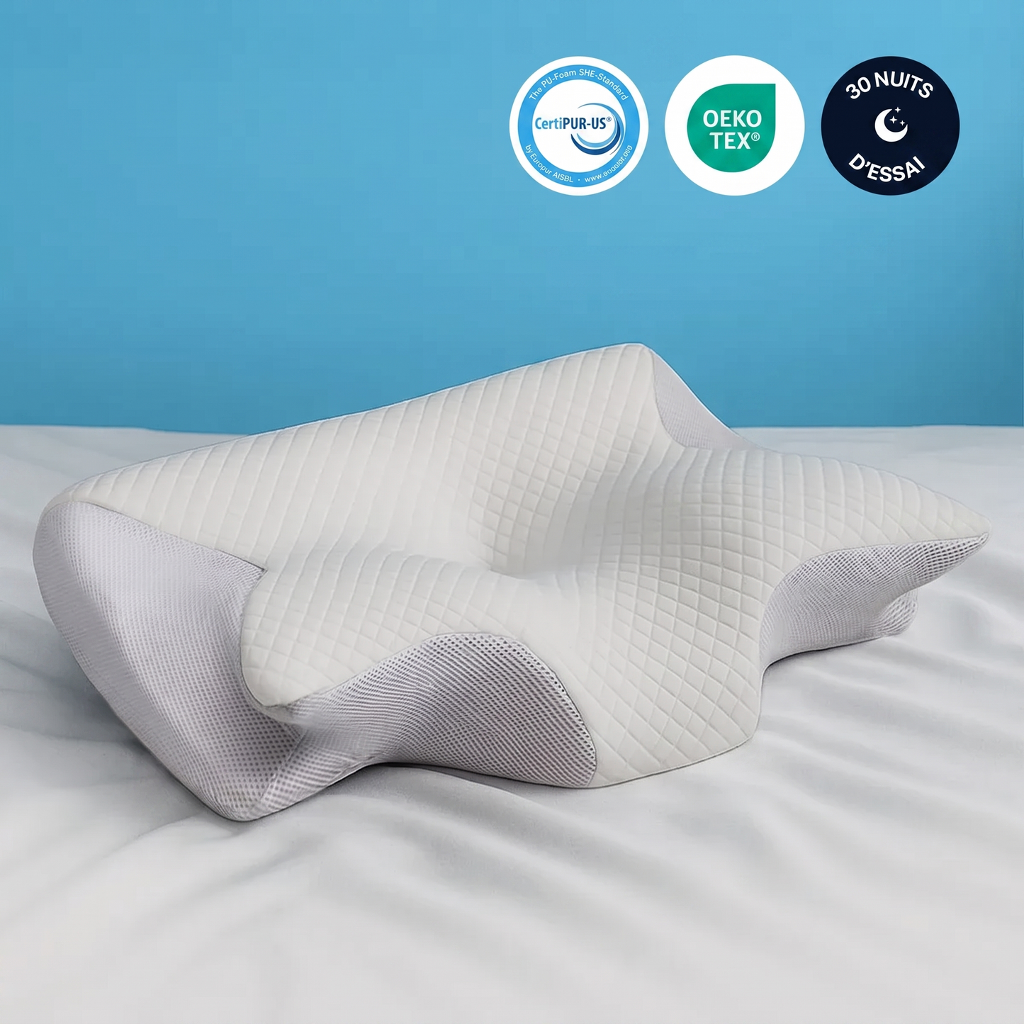 Cozy Sleep™ 2.0 — L'Oreiller Cervical Orthopédique